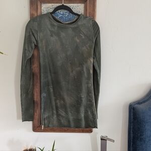 Women's Olive Green Long Sleeve Tunic Top